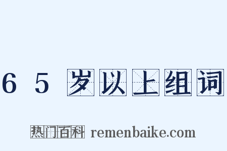 65岁以上组词是什么意思的图片